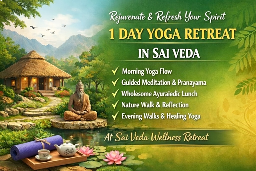 1 Day Yoga Retreat in Sai Veda Wellness