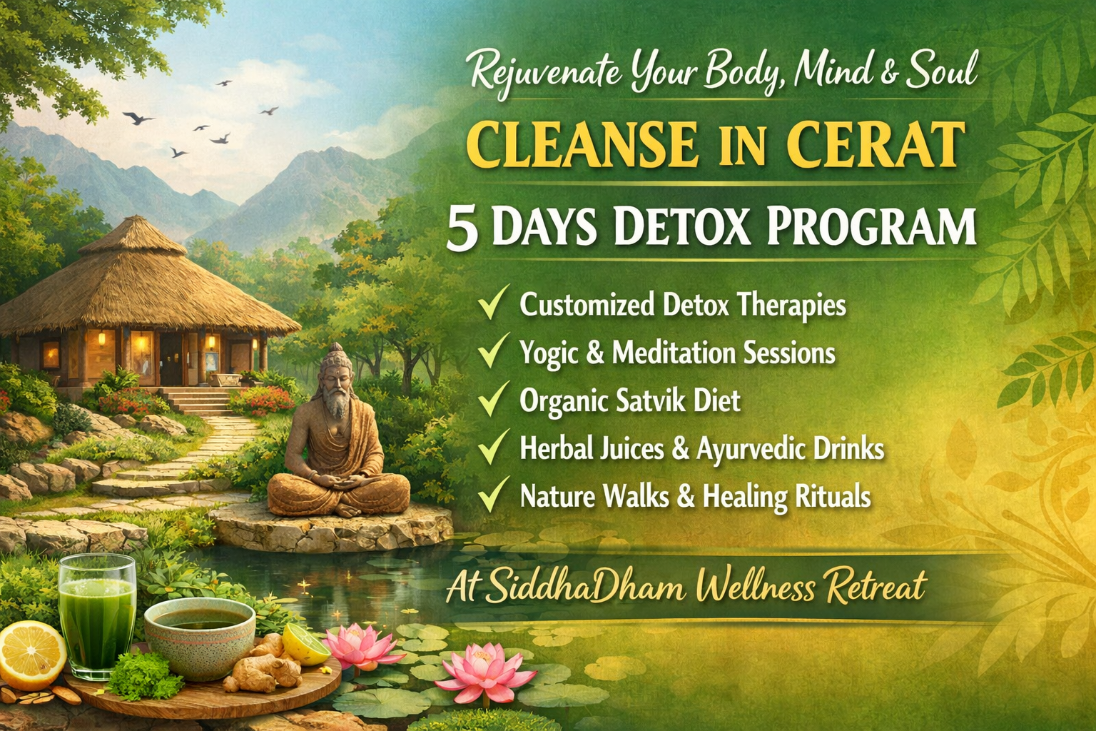 5 Days Detox Program at SiddhaDham Wellness Retreat