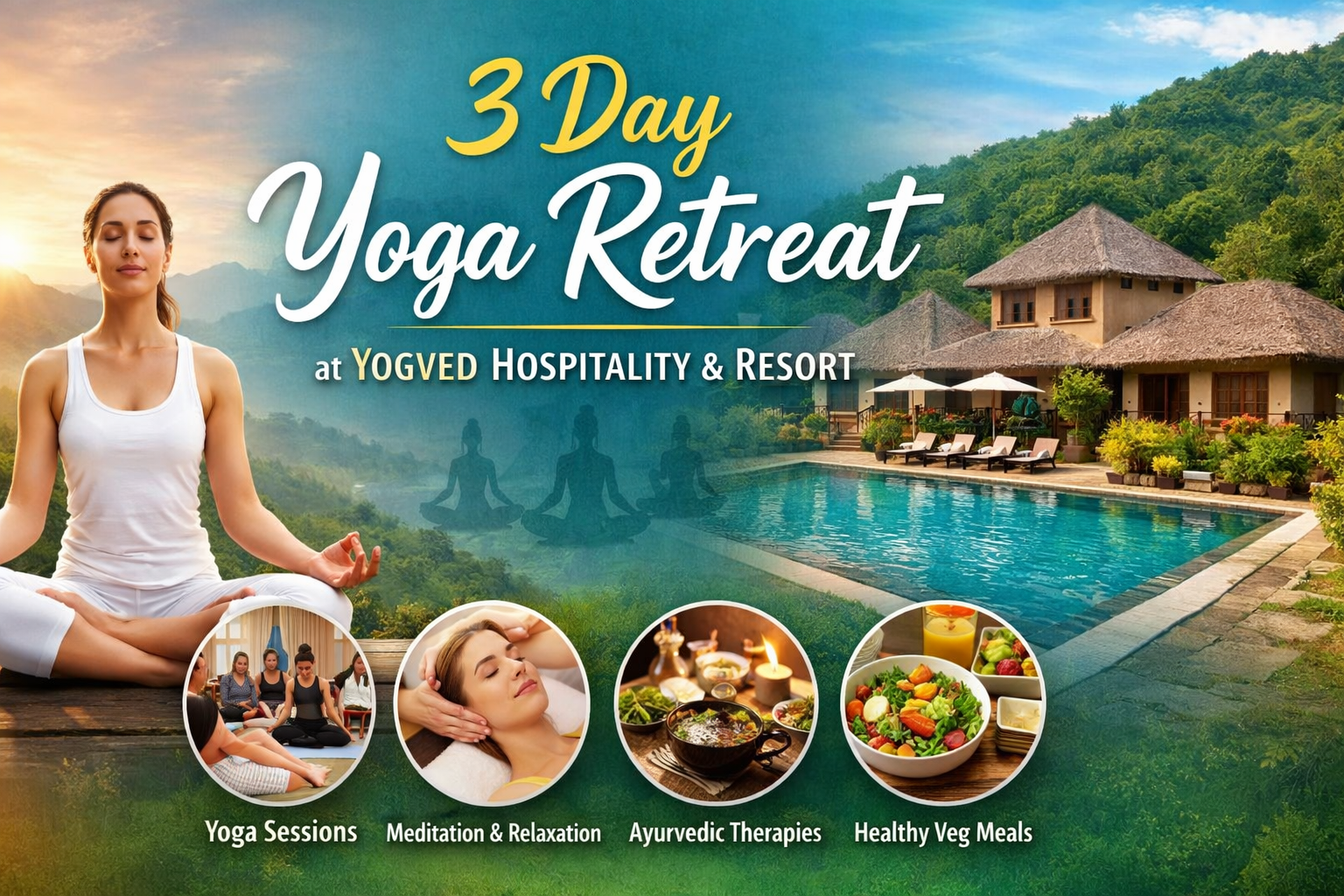 3 Day Yoga Retreat at Yogved Hospitality and Resort