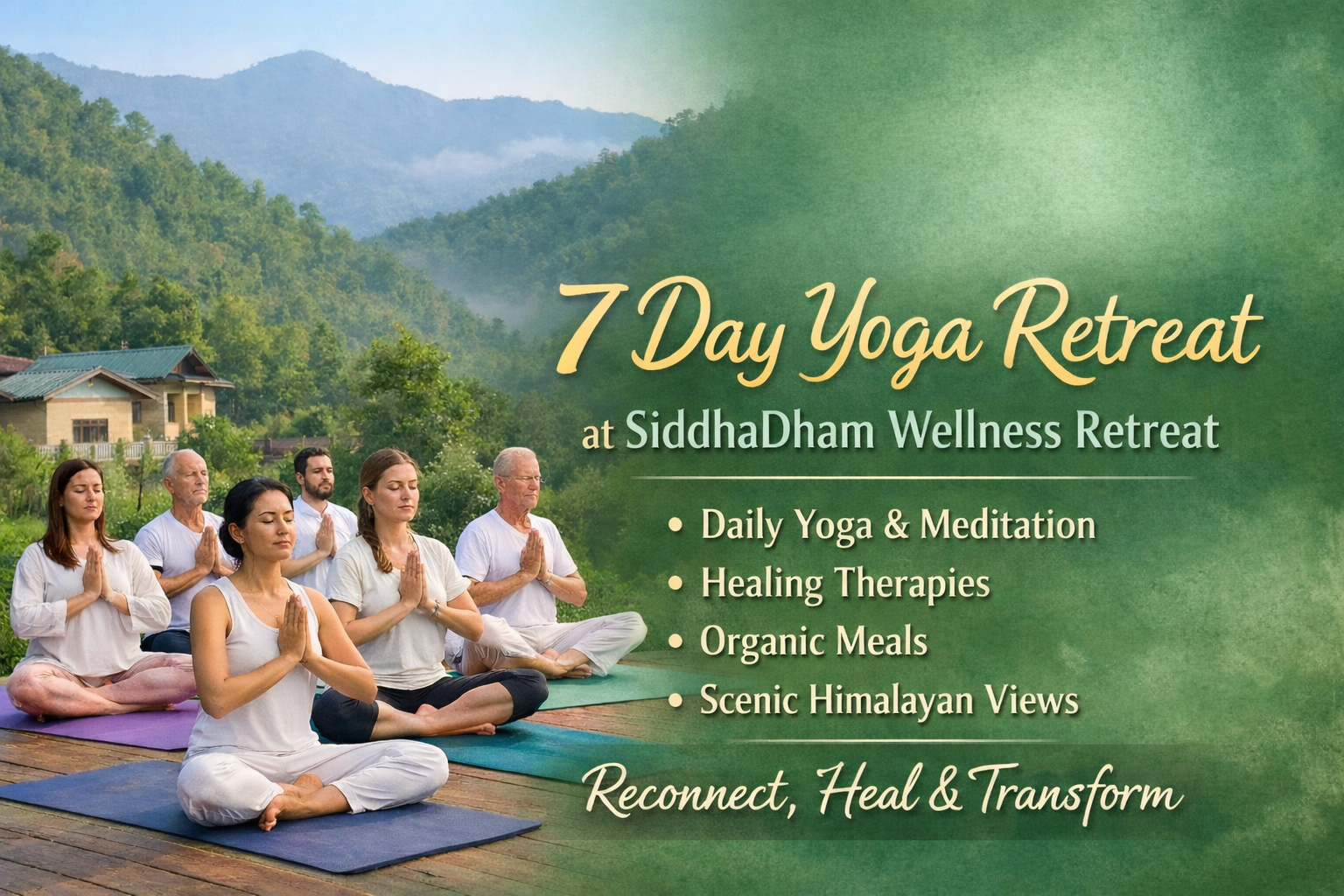 7 Day Yoga Retreat at SiddhaDham Wellness Retreat